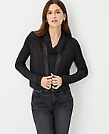 Shimmer Cropped Open Cardigan carousel Product Image 1