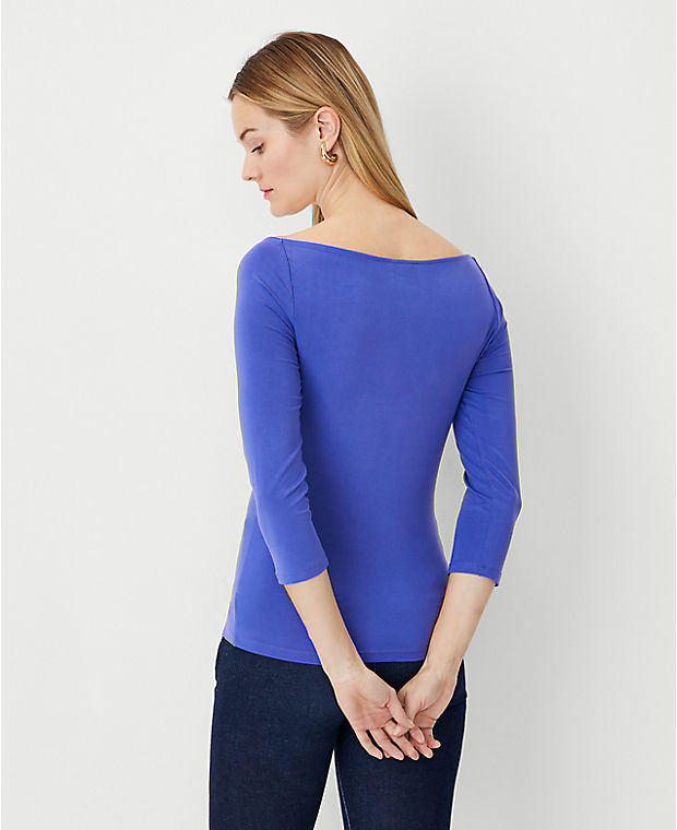 Shirred Knit Wrap Top