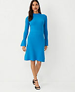 Petite Ribbed Button Cuff Sweater Dress carousel Product Image 1