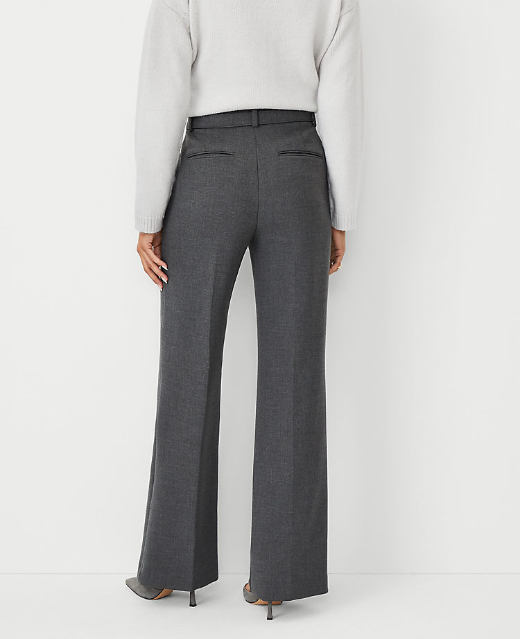 The Petite Belted Boot Pant in Melange