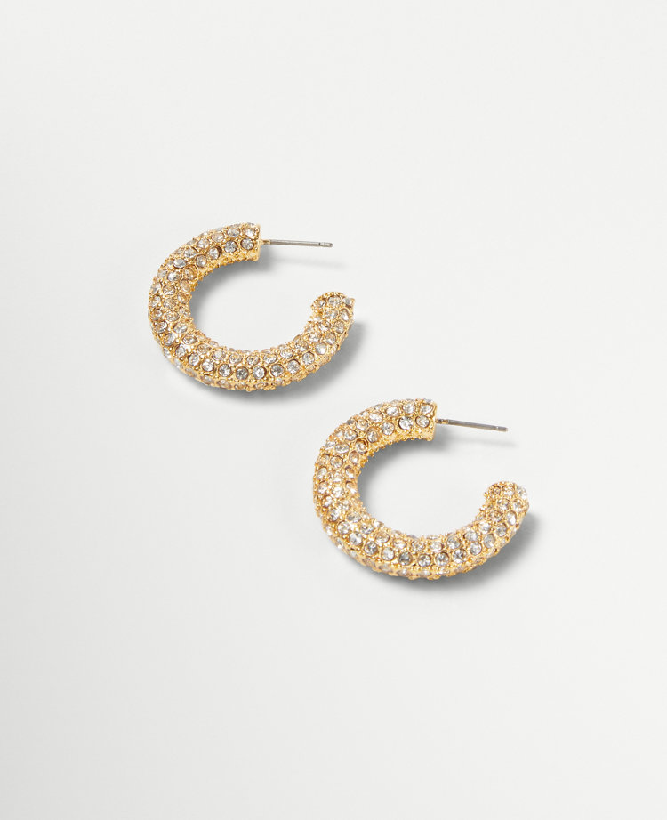 Pave Hoop Earrings