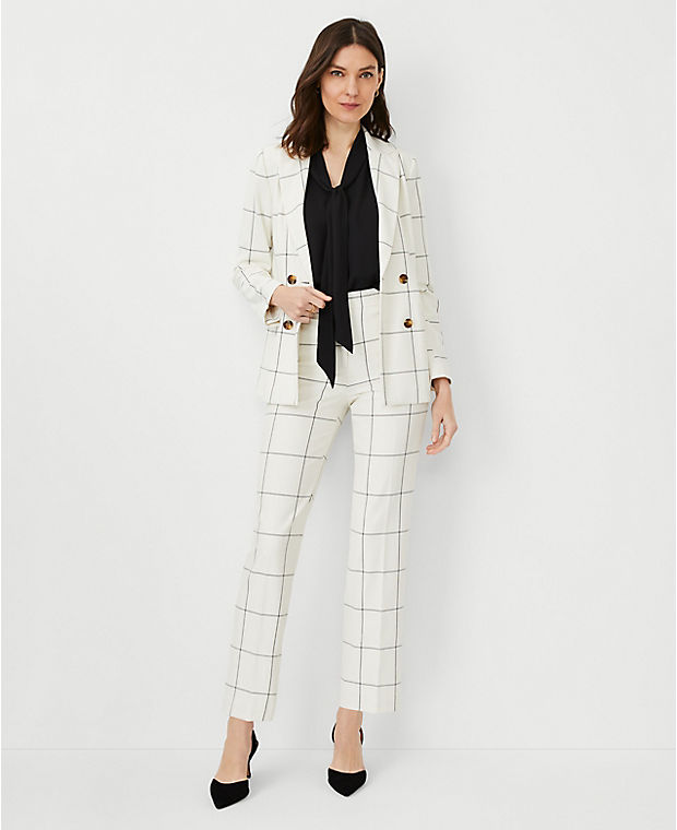 The High Rise Pencil Pant in Windowpane