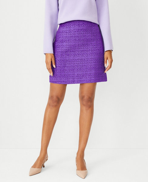 Petite Tweed A-Line Skirt