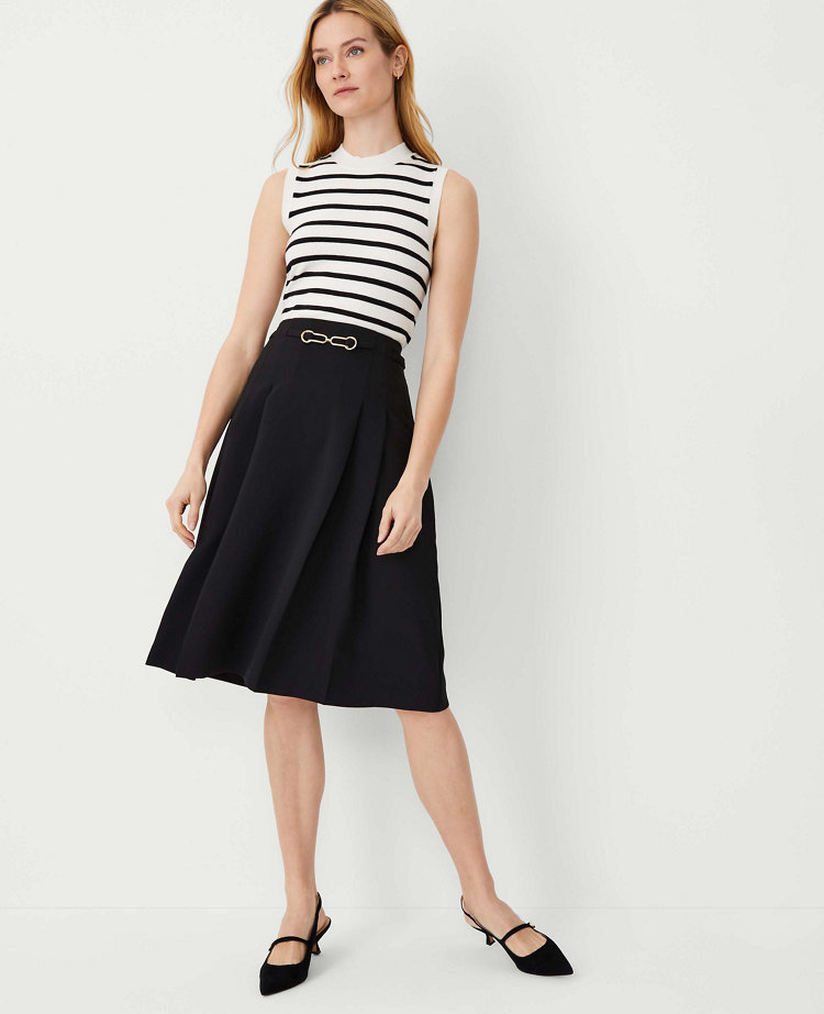 Midi Studio Luxe Ponte Pencil Skirt  Pencil skirt, Black midi skater  skirt, Skirts