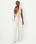 The High Rise Wide Leg Pant in Textured Stretch carousel Product Image 4
