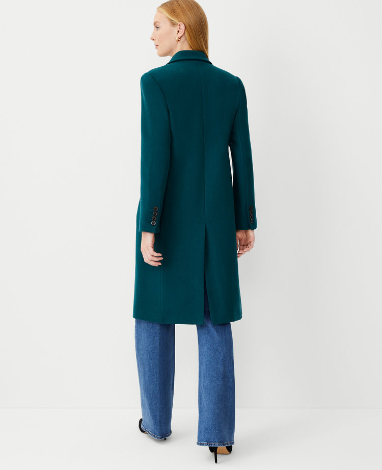 Emerald green wool coat sale