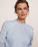 Studio Collection Lace Trim Blouse carousel Product Image 1