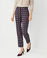 The Petite Eva Ankle Pant in Geo Jacquard carousel Product Image 1