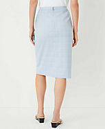 The Slit Front Pencil Skirt in Windowpane carousel Product Image 3