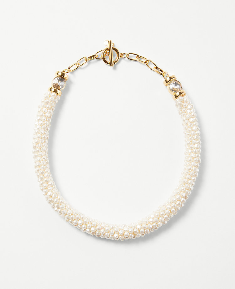 Pearlized Cluster Necklace