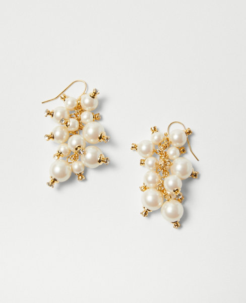 Pearlized Cluster Earrings