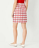 Plaid Tweed Button A-Line Skirt carousel Product Image 3