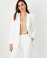The Longline Blazer in Stretch Cotton carousel Product Image 1