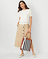 AT Weekend Button Pocket Midi Skirt carousel Product Image 2