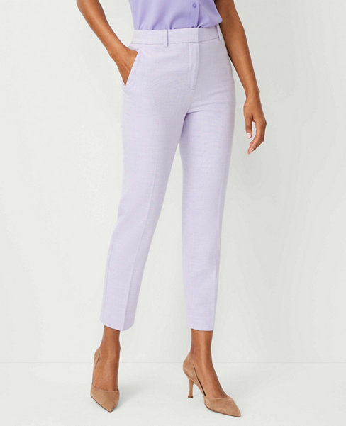 The High Rise Ankle Pant in Textured Stretch
