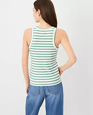 AT Weekend Striped Ribbed Tank Top carousel Product Image 2