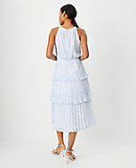 Pleated Halter Flare Dress carousel Product Image 3