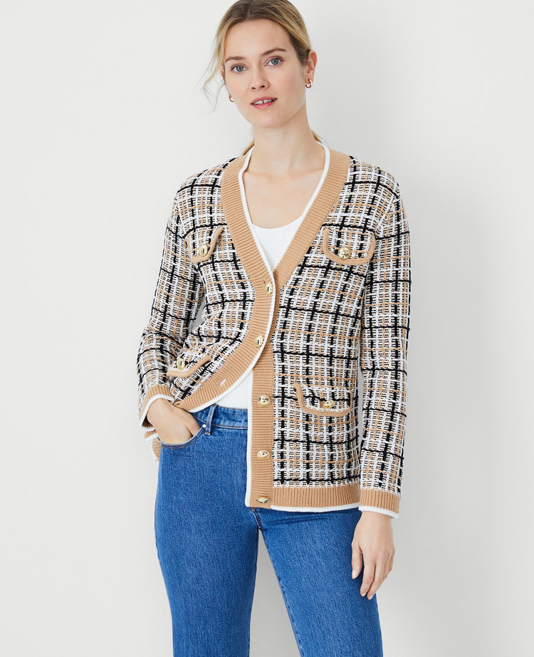 Petite Tweed Sweater Jacket