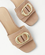 Buckle Strap Suede Sandals carousel Product Image 2