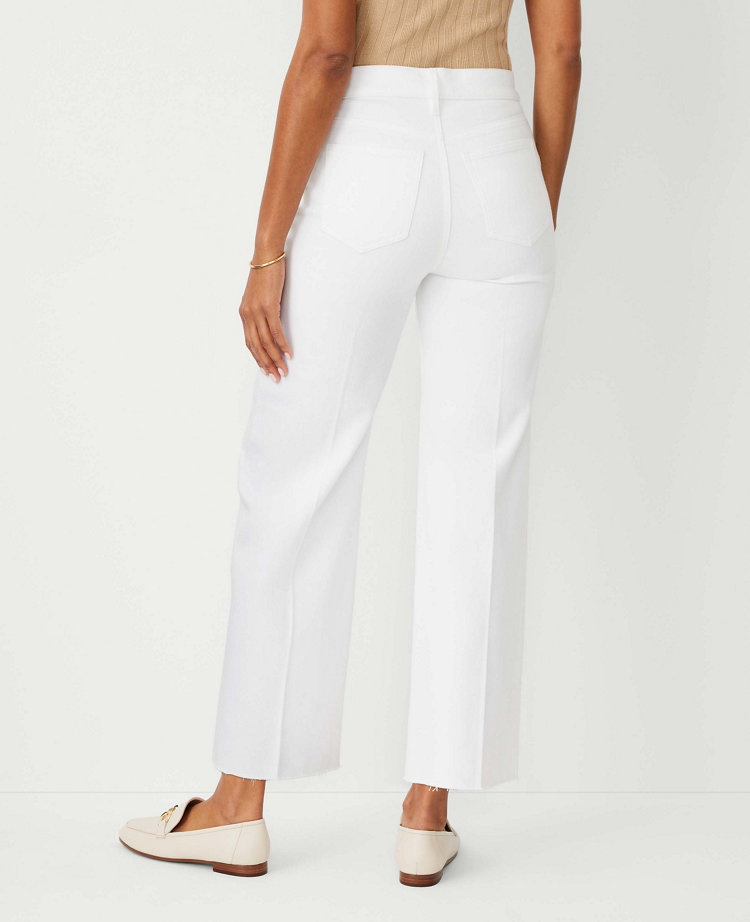 Fresh Cut High Rise Wide Leg Crop Jeans in White