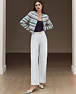 Fresh Cut High Rise Wide Leg Crop Jeans in White carousel Product Image 5