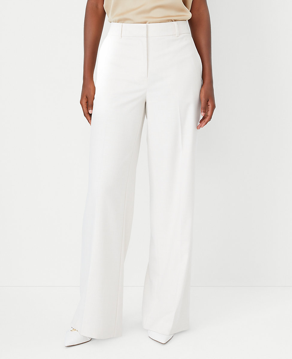 The Petite High Rise Wide Leg Pant in Texture - Curvy Fit