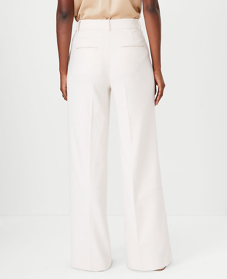 The Petite High Rise Wide Leg Pant in Texture - Curvy Fit