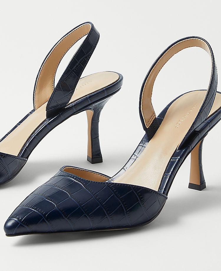 Kerry Embossed Leather Pumps