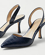 Kerry Embossed Leather Pumps carousel Product Image 1