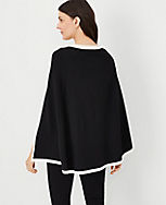 Colorblock Button Neck Poncho carousel Product Image 2