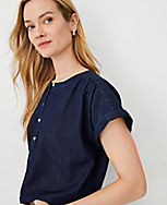 Chambray Drop Shoulder Popover carousel Product Image 3