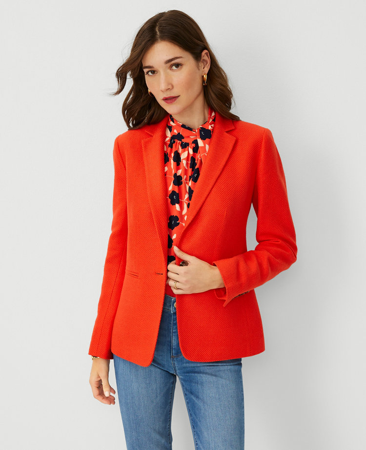 The Petite Long Double Breasted Blazer