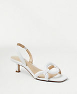 Ring Leather Slingback Sandals carousel Product Image 1