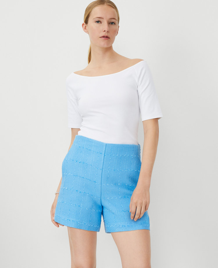 The Side Zip Short in Tweed carousel Product Image 3