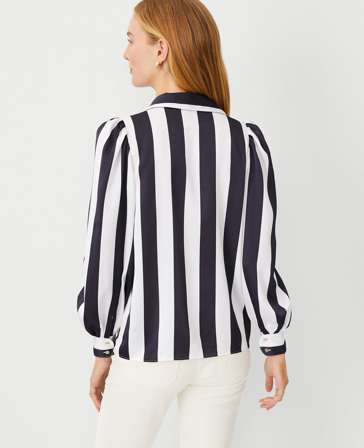 Isa Puff Sleeve Shirt Striped