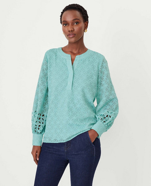 Eyelet Wide Cuff Popover