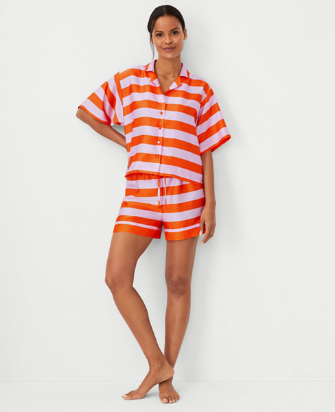 Striped Pajama Short Set