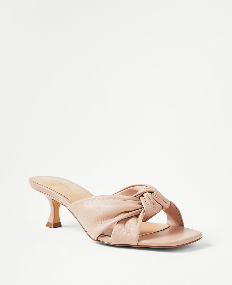 Ann Taylor Knotted Leather Sandals Women's