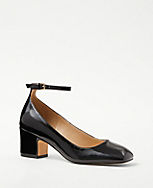 Patent Ankle Strap Block Heel Pumps carousel Product Image 1