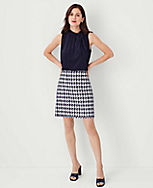 Houndstooth Tweed Fringe A-Line Skirt carousel Product Image 4
