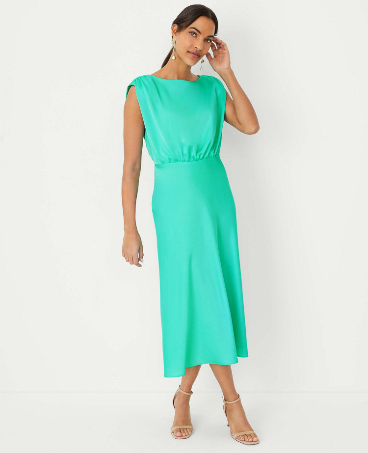 Ann taylor green dress best sale