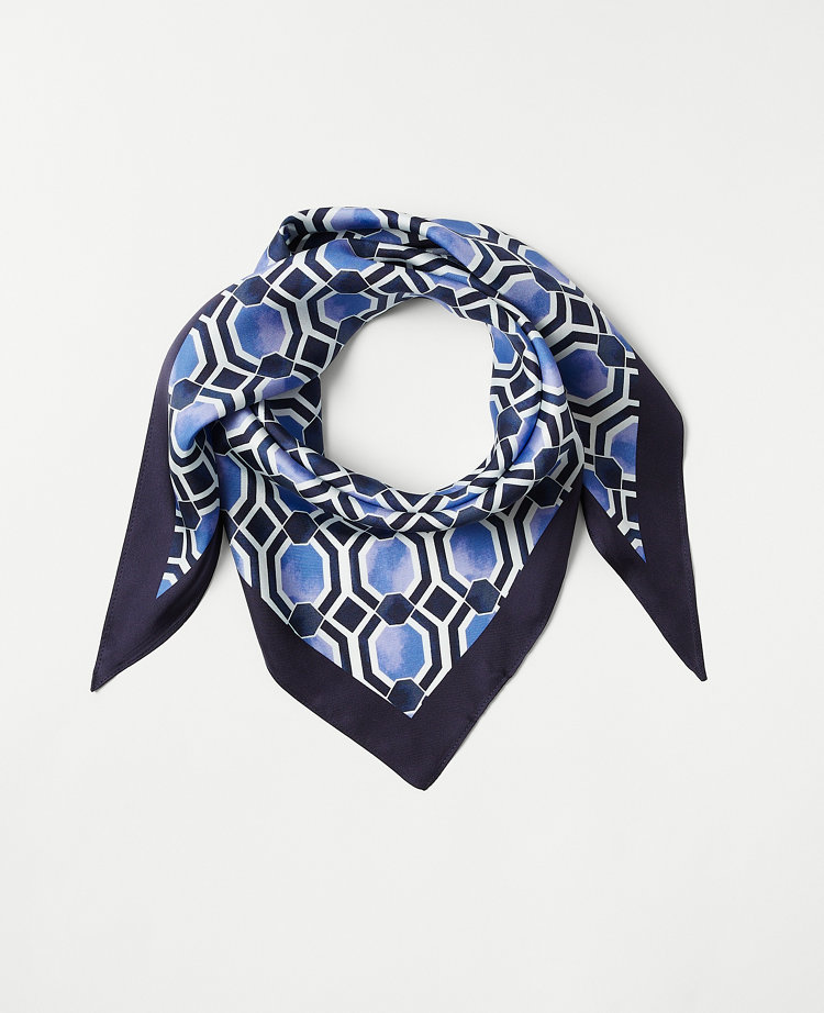 Geo Triangle Silk Scarf