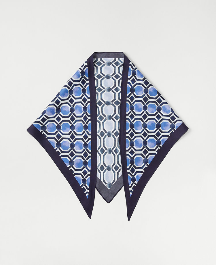 Geo Triangle Silk Scarf