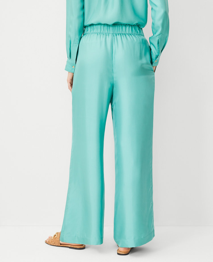 Studio Collection Easy Palazzo Pants in Silk Twill