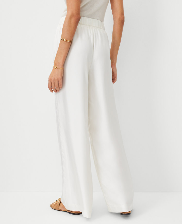 Studio Collection Easy Palazzo Pants in Silk Twill carousel Product Image 4