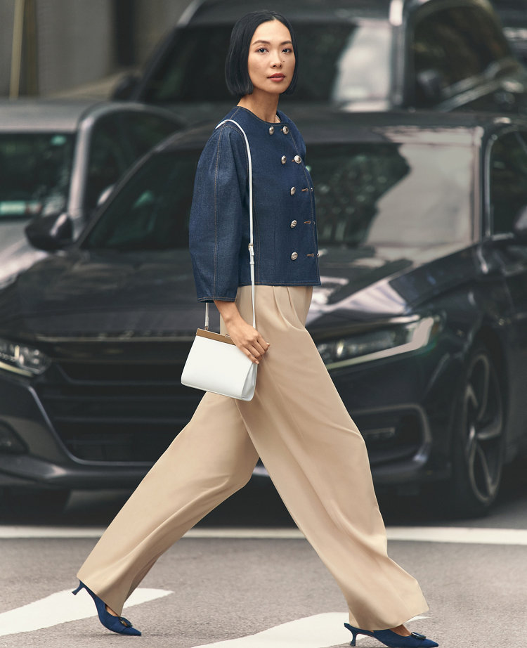 The Petite Pleated Wide-Leg Pant