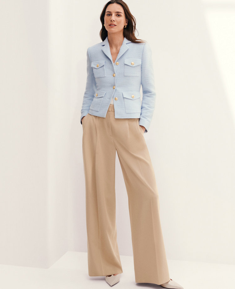 Ann Taylor The Petite Pleated Wide Leg Pant