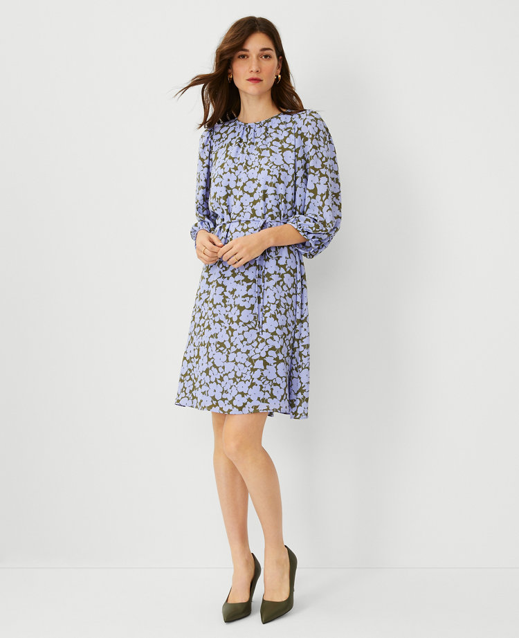 Floral Belted Sheath Dress