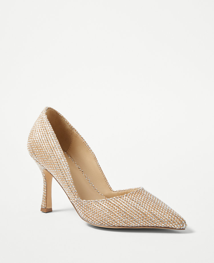 Ann Taylor Azra Metallic Linen Pumps