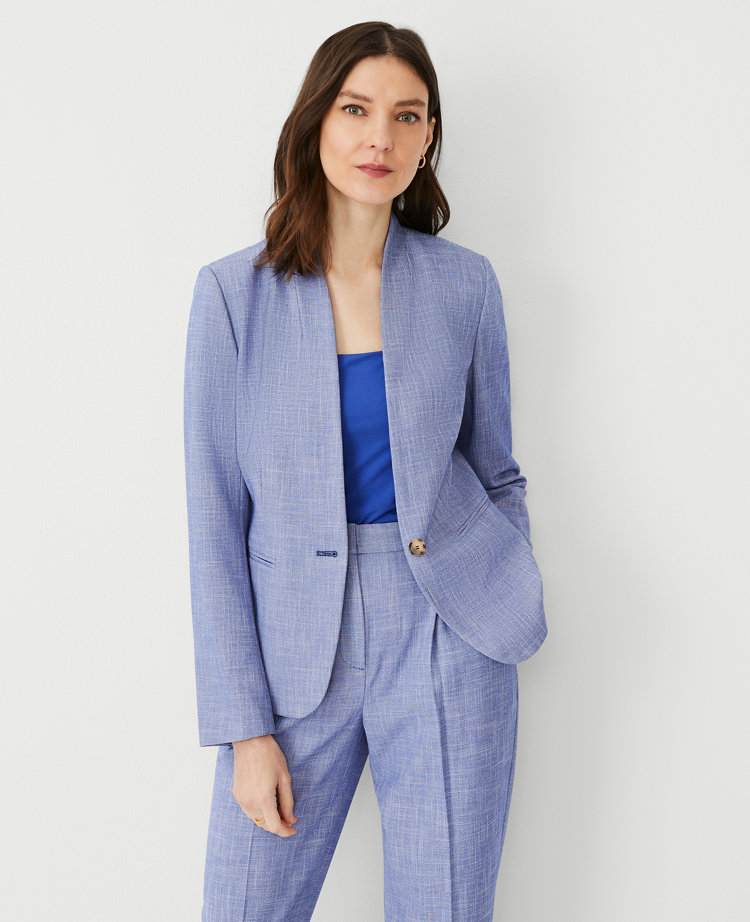 The Cutaway Blazer in Cross Weave